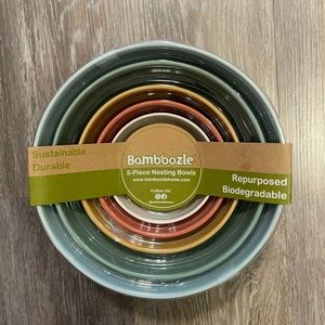 Bamboozle 5 Piece Nesting Bowls Set, Sustainable
